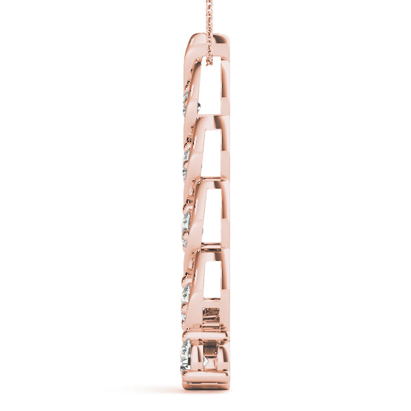 18K Rose Gold Lab Diamond Journey Pendant