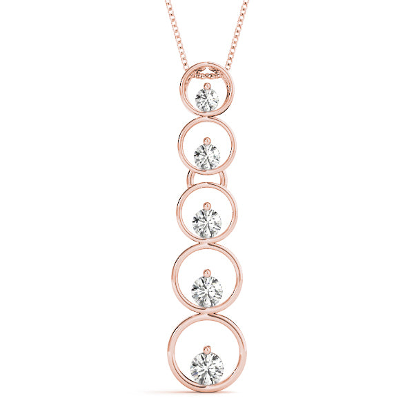 18K Rose Gold Diamond Journey Pendant