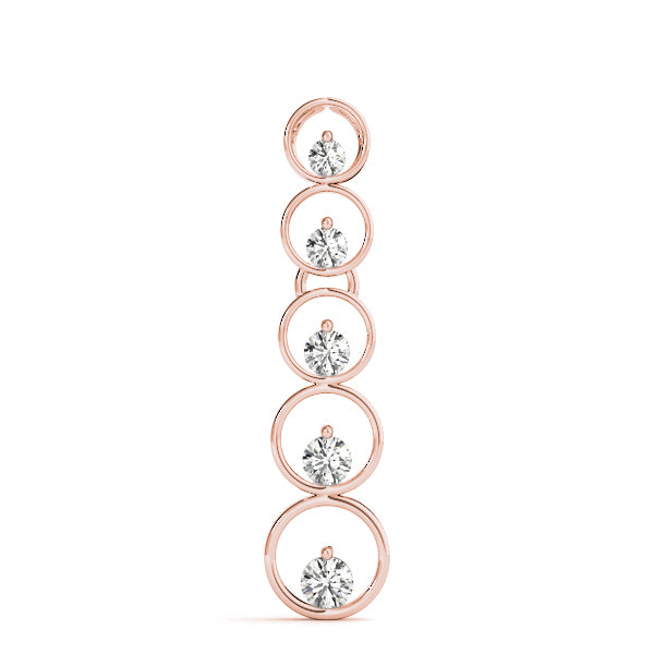 18K Rose Gold Diamond Journey Pendant
