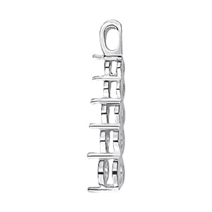 14K White Gold Lab Diamond Journey Pendant