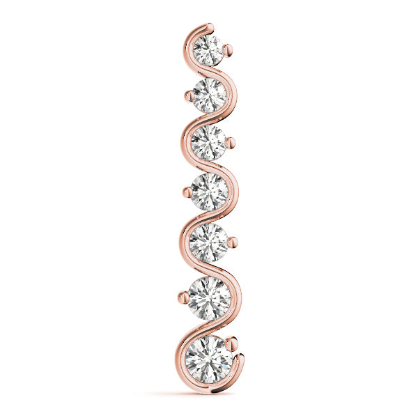 18K Rose Gold Lab Diamond Journey Pendant