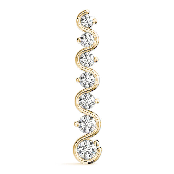 18K Yellow Gold Diamond Journey Pendant