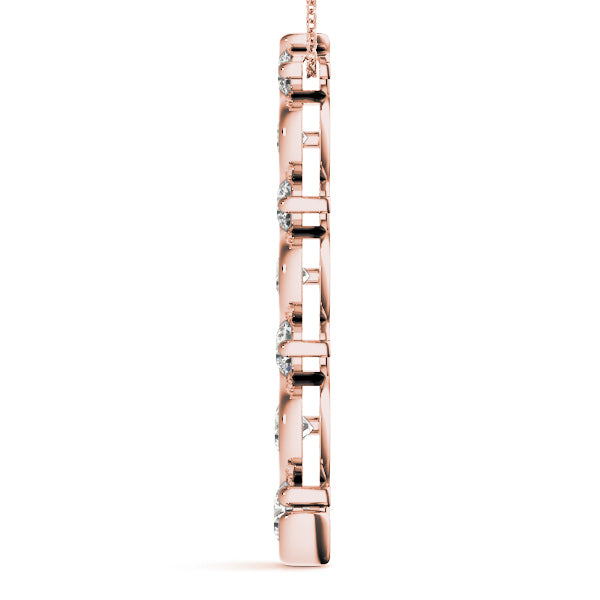 18K Rose Gold Lab Diamond Journey Pendant