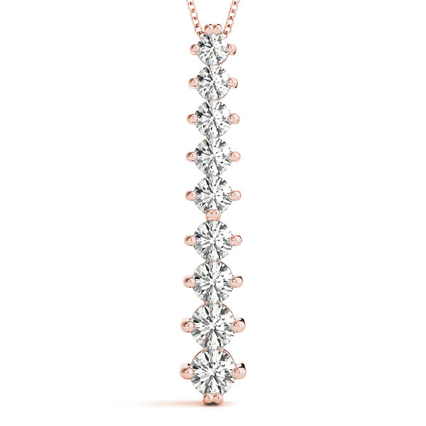 18K Rose Gold Lab Diamond Journey Pendant