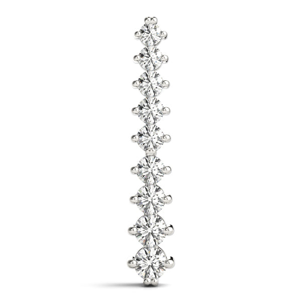 18K White Gold Lab Diamond Journey Pendant 0.33ctw