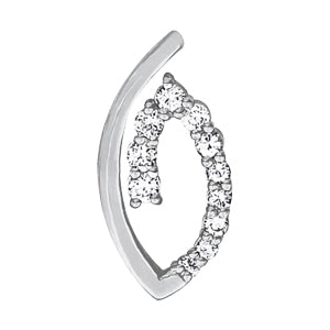 14K White Gold Multi-Diamond Journey Pendant