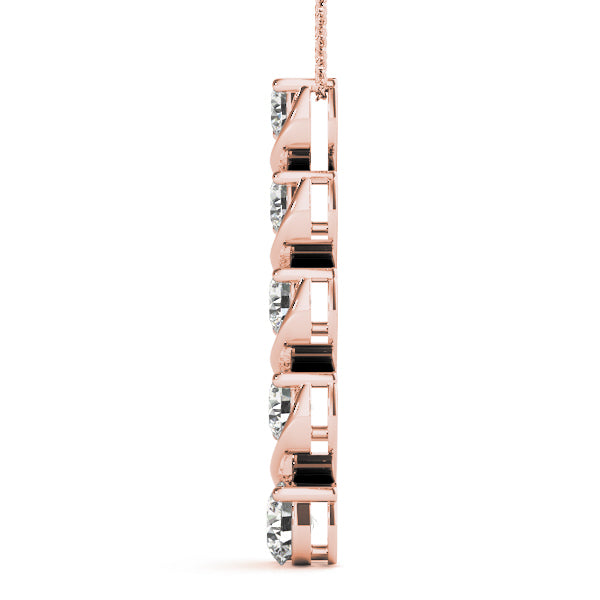 18K Rose Gold Lab Diamond Journey Pendant