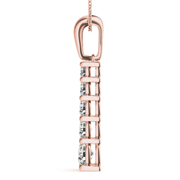 18K Rose Gold Diamond Journey Pendant