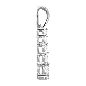 18K White Gold Diamond Journey Pendant