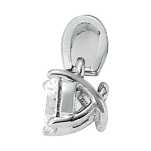 1 Carat Lab Diamond White Gold Solitaire Pendant