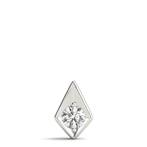 0.5CT Lab Diamond 14K White Gold Pendant