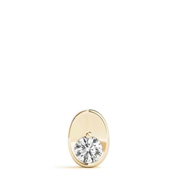 18K Yellow Gold Diamond Solitaire Pendant