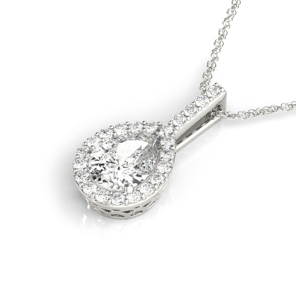 1/2 ct tw Lab Diamond Pendants Halo