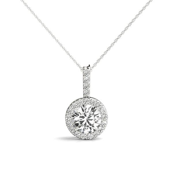 1/5 ct tw Lab Diamond Pendants Halo