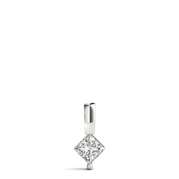 White Gold 0.05CT Square Diamond Pendant