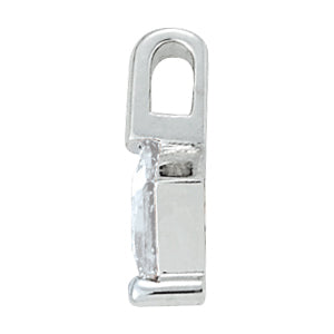 White Gold Square Diamond Solitaire Pendant