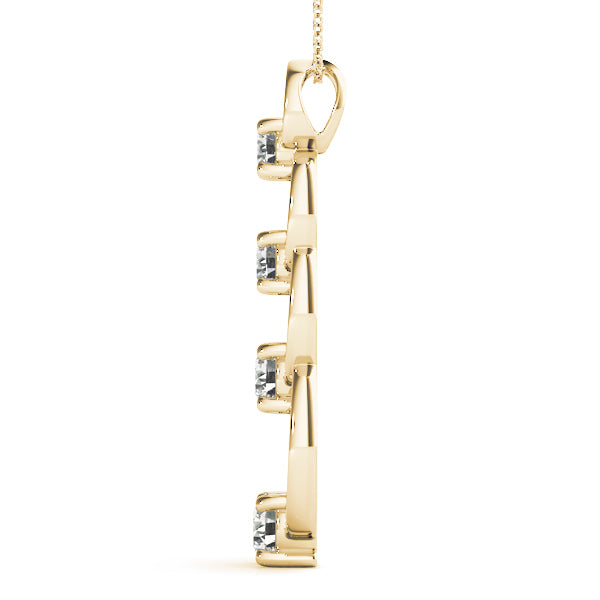18K Yellow Gold Diamond Journey Pendant
