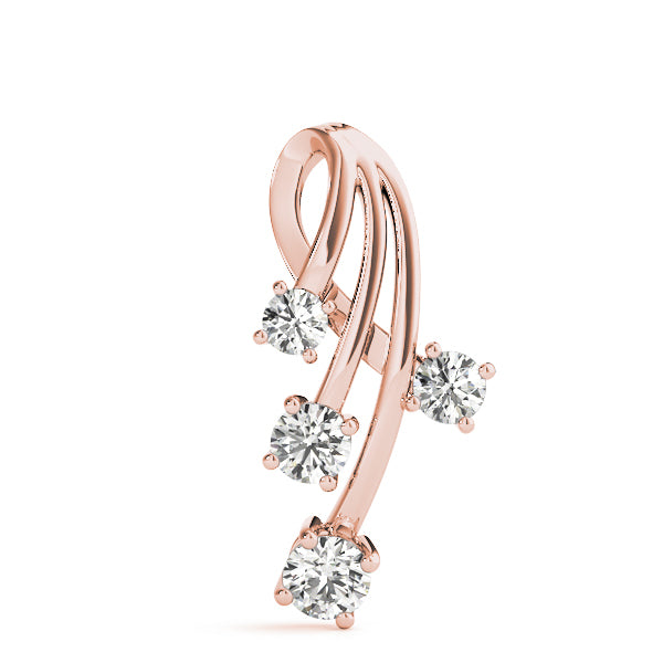 18K Rose Gold Lab Diamond Journey Pendant