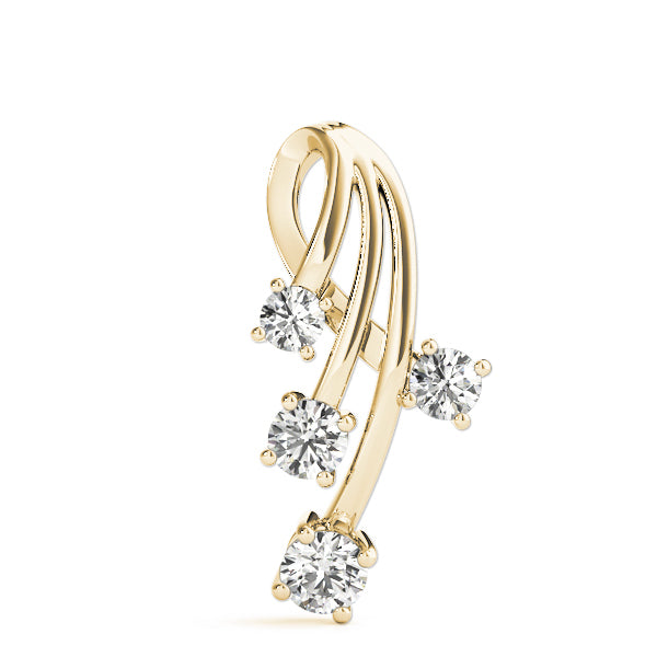 18K Yellow Gold Diamond Journey Pendant