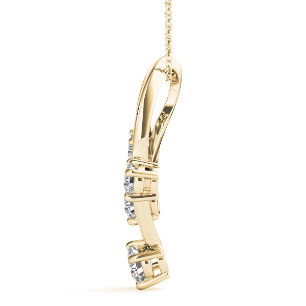 18K Yellow Gold Diamond Journey Pendant