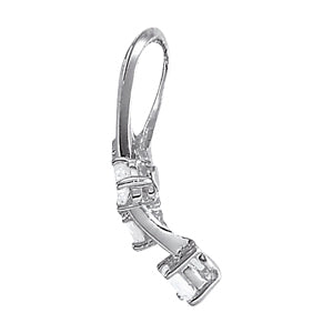 14K White Gold Diamond Journey Pendant