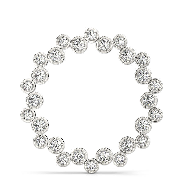 Platinum Diamond Circle Pendant