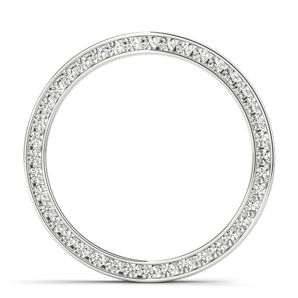 18K White Gold Diamond Circle Pendant