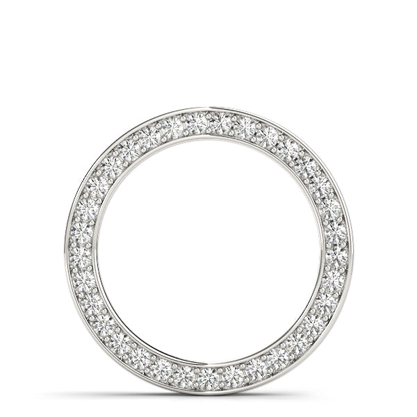 18K White Gold Diamond Circle Pendant