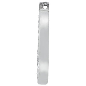 18K White Gold Diamond Circle Pendant