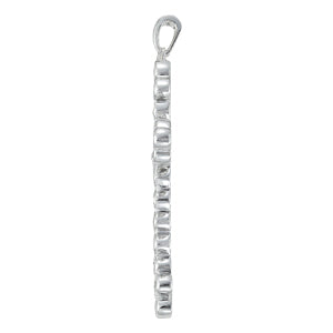 14K White Gold Diamond Cross Pendant Jewelry