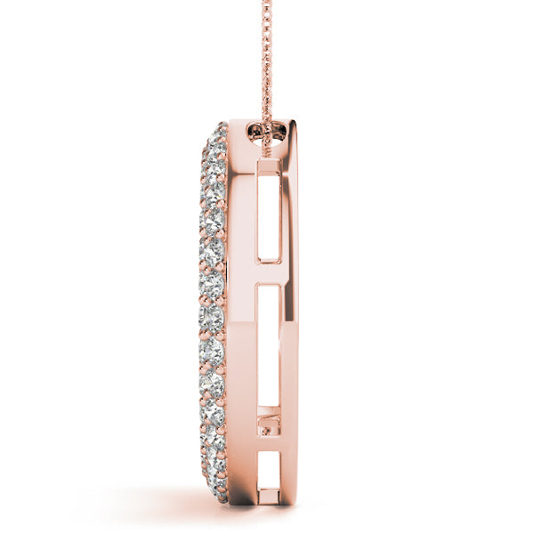 Rose Gold Lab Diamond Circle Pendant