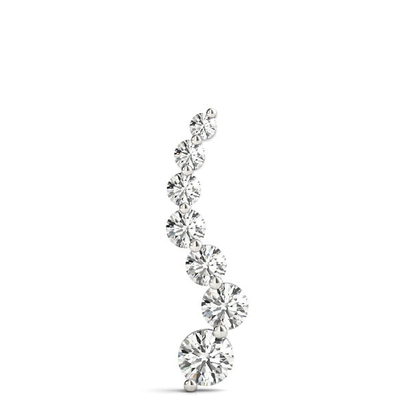 18K White Gold Lab Diamond Journey Pendant