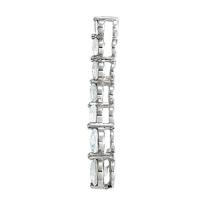 18K White Gold Lab Diamond Journey Pendant