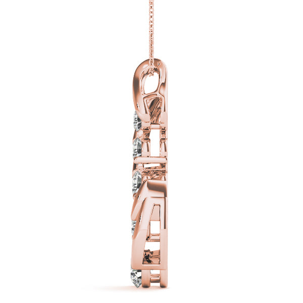 18K Rose Gold Lab Diamond Journey Pendant