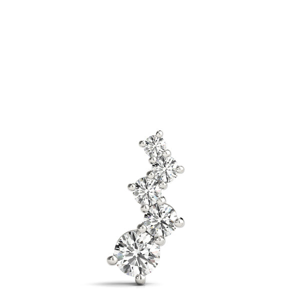 14K White Gold Diamond Journey Pendant
