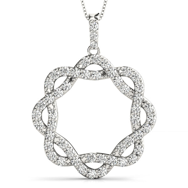 Platinum Diamond Circle Pendant