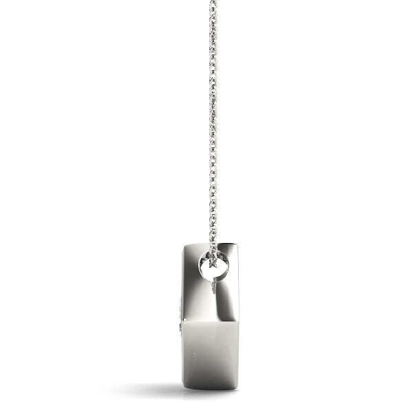 1 CT Lab Diamond 18K White Gold Pendant