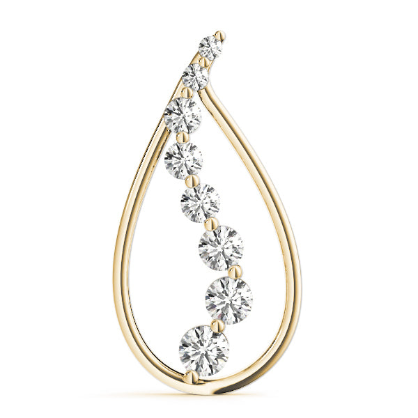 18K Yellow Gold Diamond Journey Pendant