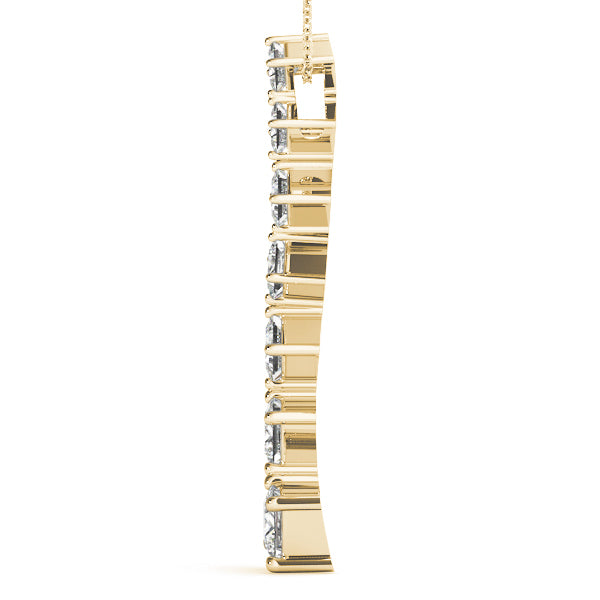 Yellow Gold Lab Diamond Journey Pendant
