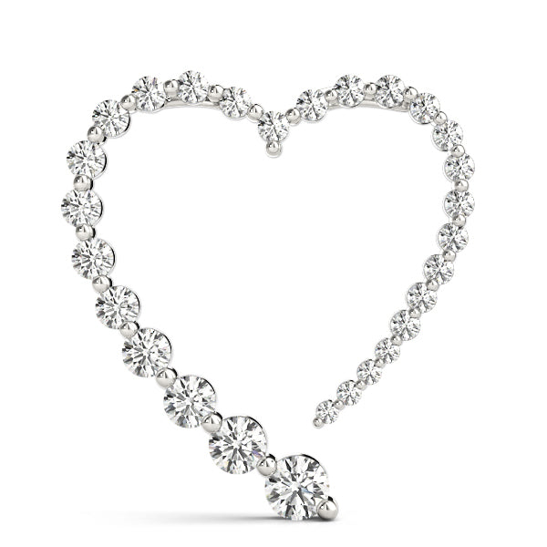 18K White Gold Lab Diamond Journey Pendant