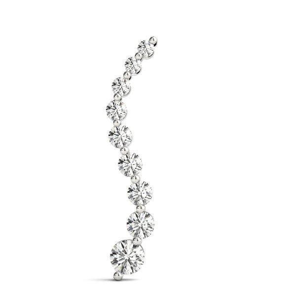18K White Gold Lab Diamond Journey Pendant