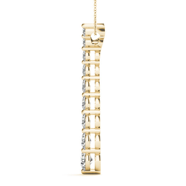 18K Yellow Gold Diamond Journey Pendant