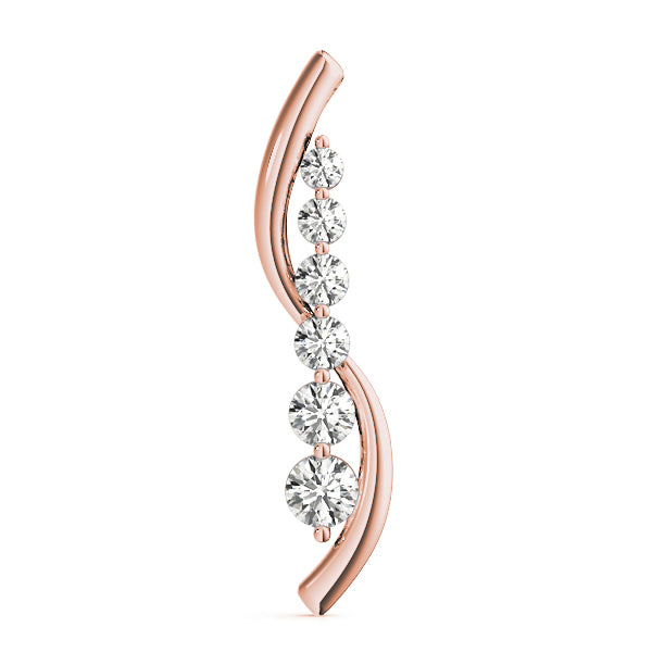18K Rose Gold Lab Diamond Journey Pendant