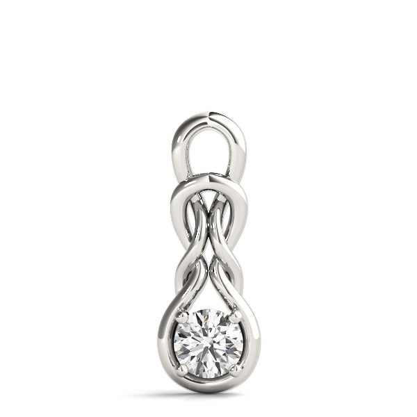 White Gold Diamond Love Knot Pendant