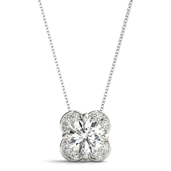 5/8 ct tw Lab Diamond Pendants Halo
