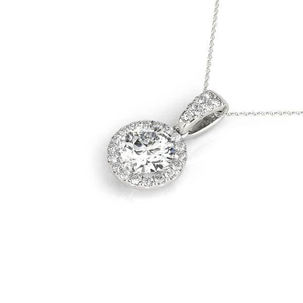 5/8 ct tw Lab Diamond Pendants Halo