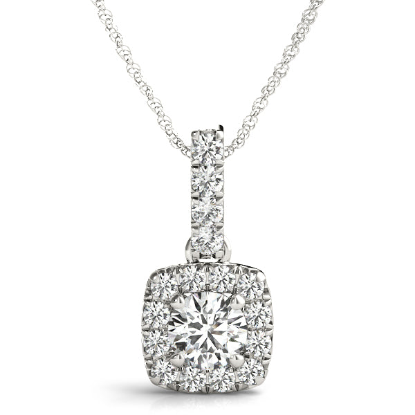 1 ct tw Lab Diamond Pendants Halo