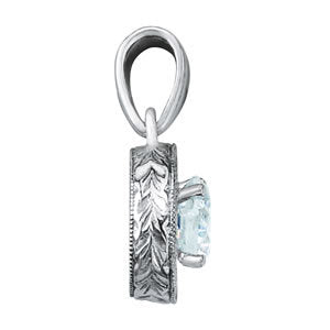White Platinum 1.0ct Lab Diamond Pendant