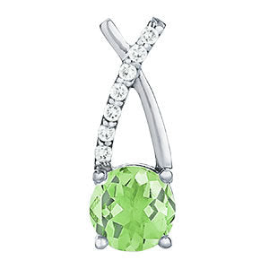 Platinum White Round Diamond Cluster Pendant