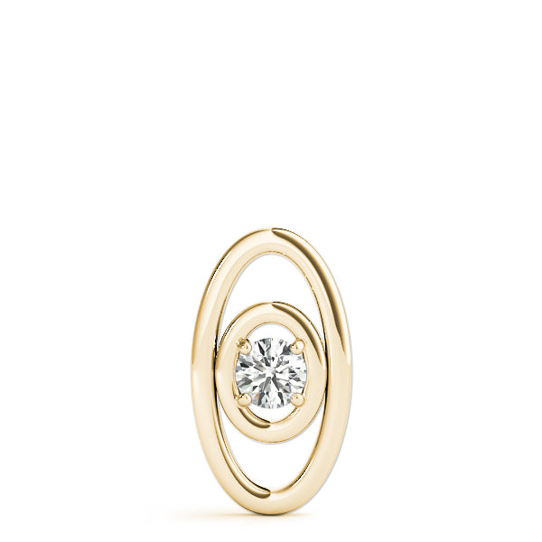 18K Yellow Gold Diamond Solitaire Pendant